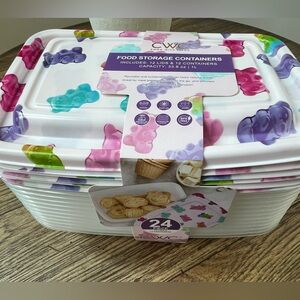 Gummy Bear Food Storage Containers 24 ct (12 set) New BPA Free